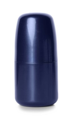 Beyaza izole edilmiş bir deodorant. Kişisel bakım ürünü