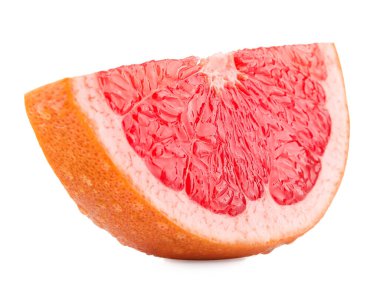 Olgun greyfurt, beyaza izole edilmiş. Citrus meyvesi.