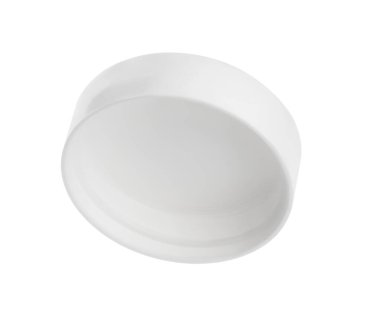 Bir plastik kapak beyaza izole edilmiş.