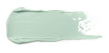Yeşil renk düzeltme dokunuşu gizleyici beyaz, üst görünümde izole