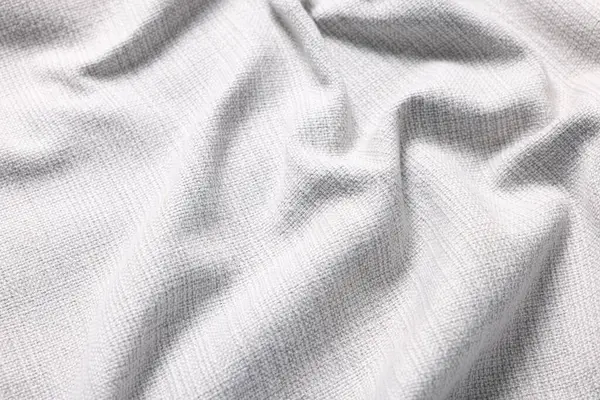 Texture Tessuto Bianco Stropicciato Come Sfondo Primo Piano — Foto Stock