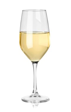 Beyaz bardakta nefis şarap.