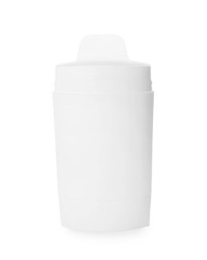 Beyaza izole edilmiş katı bir deodorant. Kişisel bakım ürünü