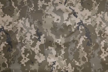 Arka plan olarak kamuflaj kumaşının dokusu, üst görünüm