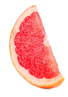 Olgun greyfurt, beyaza izole edilmiş. Citrus meyvesi.
