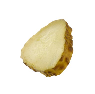 Beyaz izole turşusu salatalık dilim