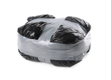 Uyuşturuculu paket beyaza izole edilmiş. Uyuşturucu bağımlılığı