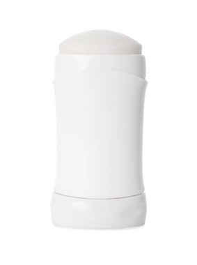 Beyaza izole edilmiş katı bir deodorant. Kişisel bakım ürünü