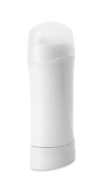 Beyaza izole edilmiş katı bir deodorant. Kişisel bakım ürünü