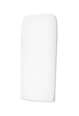 Beyaza izole edilmiş katı bir deodorant. Kişisel bakım ürünü