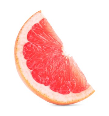 Olgun greyfurt, beyaza izole edilmiş. Citrus meyvesi.