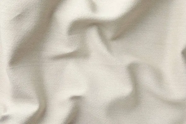 Texture Tessuto Beige Stropicciato Come Sfondo Vista Dall Alto — Foto Stock