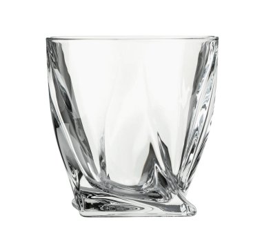 boş bardak viski üzerine beyaz izole için