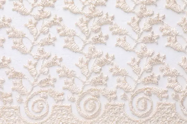 Beautiful Beige Lace Background Top View Stock Picture