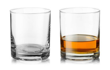 Bir bardak viski ve bir bardak da beyaz şarap.