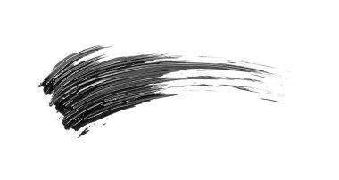 Maskara lekesi beyazda izole edilmiş, üst görünümde.