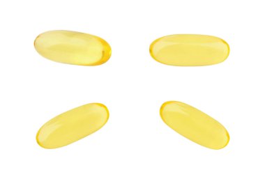 Beyaza izole edilmiş vitamin hapları kolajı