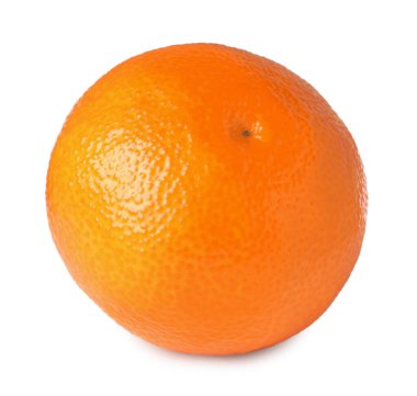 Taze, olgun bir mandalina beyazda izole edilmiş.