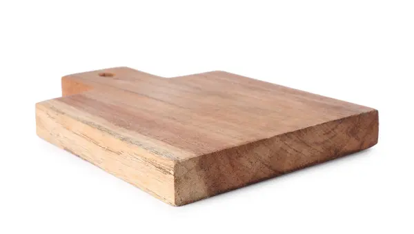 白い背景に1つの木製のまな板 — ストック写真