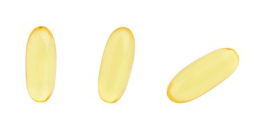 Beyaza izole edilmiş vitamin hapları kolajı