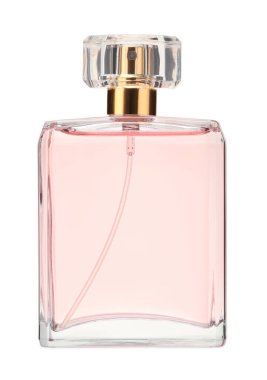 Beyaz şişedeki lüks parfüm.