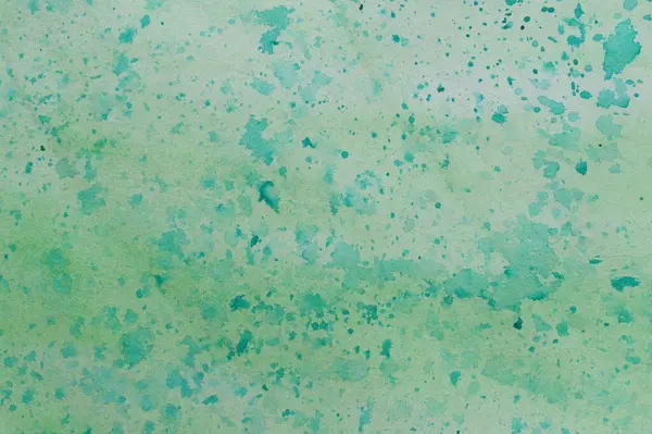 Abstract Aquarelverf Met Groene Vlekken Als Achtergrond Bovenaanzicht — Stockfoto