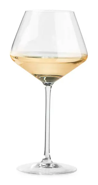 Vinho Saboroso Vidro Isolado Branco — Fotografia de Stock