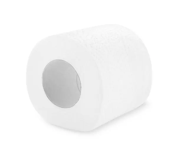 Rolo Papel Higiênico Isolado Branco — Fotografia de Stock