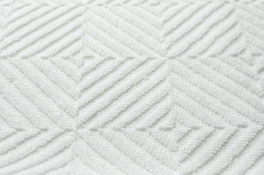 Texture of white fabric as background, closeup