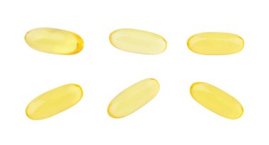 Beyaza izole edilmiş vitamin hapları kolajı