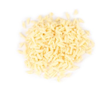 Bir sürü lezzetli çikolata talaşı beyaz, üst manzara