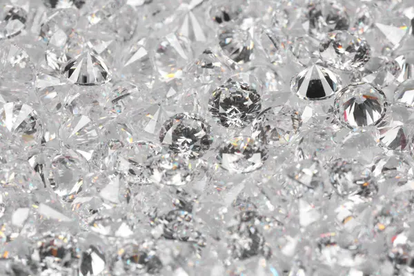 Many beautiful shiny diamonds as background, closeup