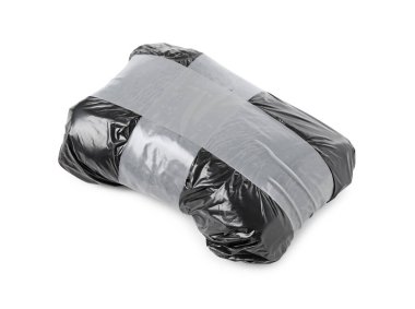 Uyuşturuculu paket beyaza izole edilmiş. Uyuşturucu bağımlılığı