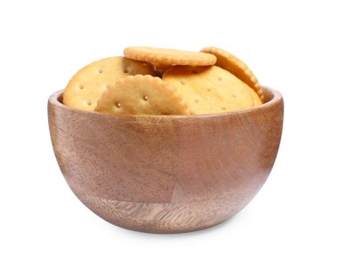 Beyaz kasedeki leziz krakerler.