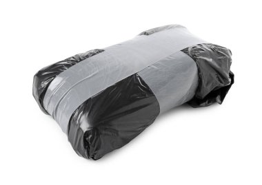 Uyuşturuculu paket beyaza izole edilmiş. Uyuşturucu bağımlılığı