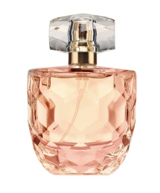 Beyaz şişedeki lüks parfüm.