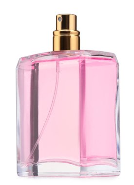 Beyaz şişedeki lüks parfüm.