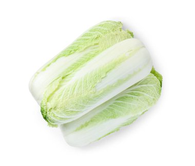 Taze taze Çin lahanaları beyaz, üst manzara izole