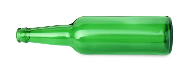 Tom Grön Ölflaska Isolerad Vitt — Stockfoto