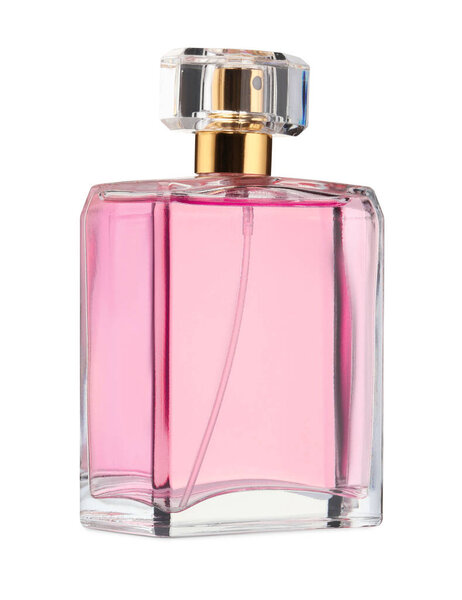 Роскошные духи в бутылке изолированы на белом