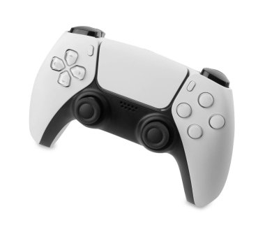 Beyaz üzerinde izole edilmiş bir kablosuz oyun denetleyici