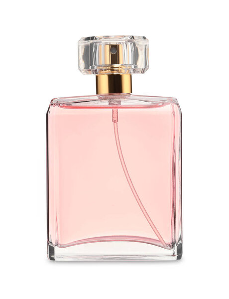 Роскошные духи в бутылке изолированы на белом