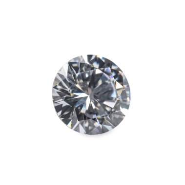 Güzel, parlak bir elmas beyazda izole edilmiş.