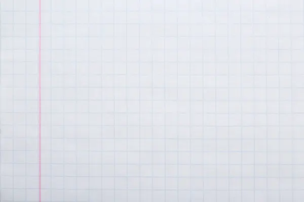 Checkered Notebook Sheet Background Top View — Stock Photo, Image