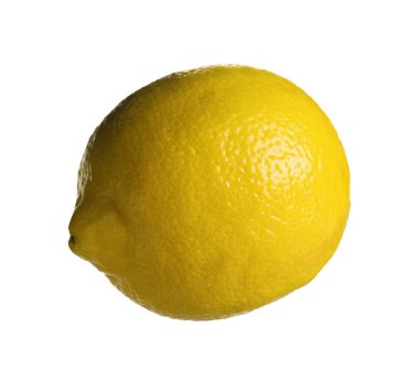Olgunlaşmış bir limon beyaza izole edilmiş.