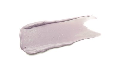 Mor renk düzeltme darbesi beyaz arkaplan, üst görünüm gizleyici