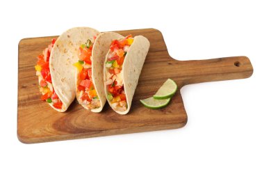 Lezzetli takolar ve beyaz sebzeler.