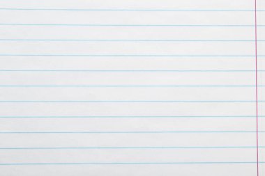 Arkaplan olarak dizili defter sayfası, üst görünüm