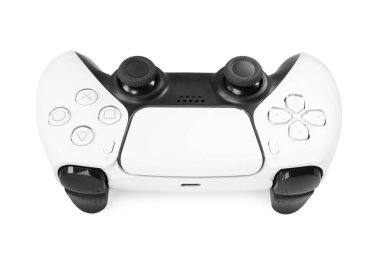 Beyaz üzerinde izole edilmiş bir kablosuz oyun denetleyici