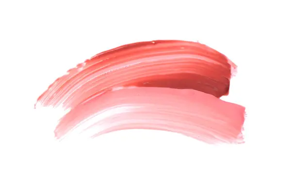 Strokes Color Lip Glosses Isolated White Top View — Stock Photo, Image